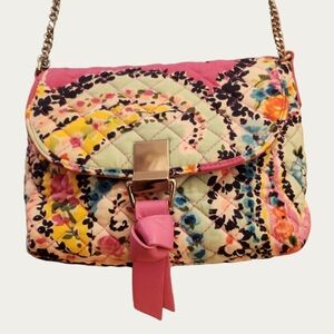 Vera Bradley Pink Crossbody Bag with Paisley Print, EUC